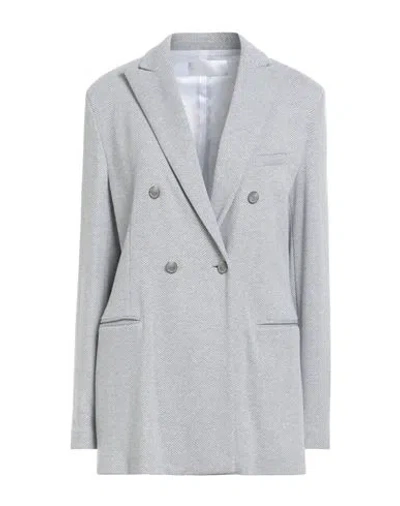 Fabiana Filippi Woman Blazer Light Grey Size 14 Cotton