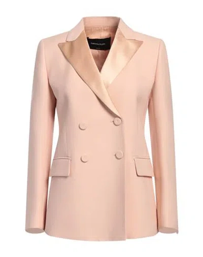 Fabiana Filippi Woman Blazer Light Pink Size 10 Wool, Silk