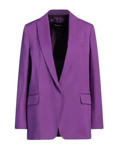 Fabiana Filippi Woman Blazer Mauve Size 14 Virgin Wool In Purple