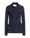 Fabiana Filippi Woman Blazer Midnight Blue Size 6 Virgin Wool In Black