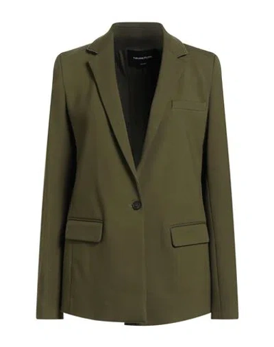 Fabiana Filippi Woman Blazer Military Green Size 12 Viscose, Polyamide, Elastane