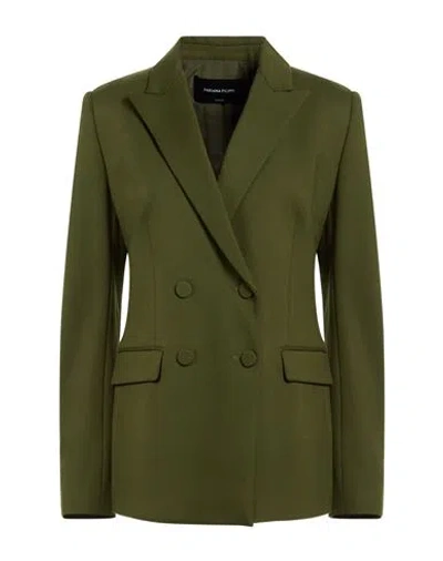 Fabiana Filippi Woman Blazer Military Green Size 6 Viscose, Polyamide, Elastane