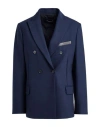 Fabiana Filippi Woman Blazer Navy Size 8 Polyester, Virgin Wool, Elastane