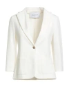 Fabiana Filippi Woman Blazer Off White Size 2 Cotton, Polyamide, Elastane, Ecobrass In White