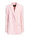 Fabiana Filippi Woman Blazer Pink Size 10 Virgin Wool, Silk In Pink