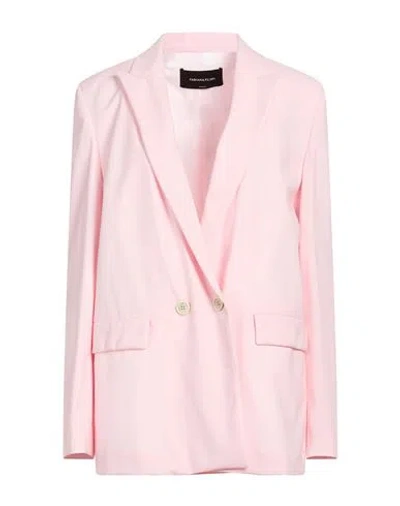 Fabiana Filippi Woman Blazer Pink Size 8 Virgin Wool, Polyamide, Elastane