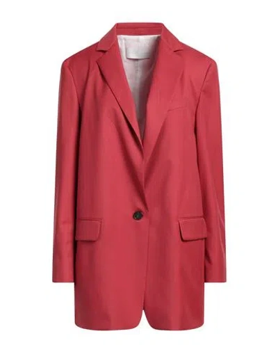 Fabiana Filippi Woman Suit Jacket Red Size 8 Virgin Wool