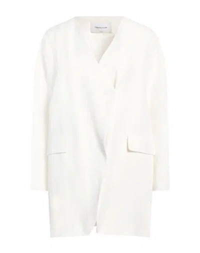 Fabiana Filippi Woman Blazer White Size 10 Viscose, Linen