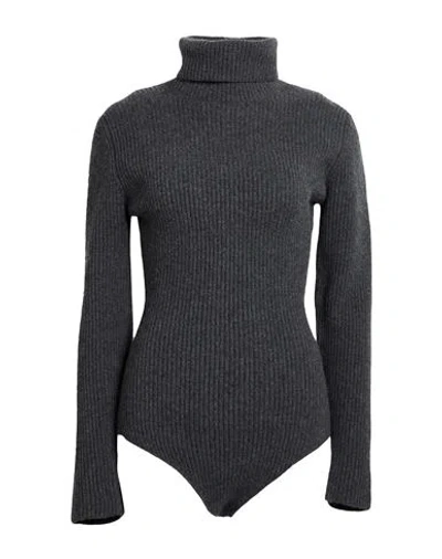 Fabiana Filippi Woman Bodysuit Grey Size 8 Cashmere In Gray