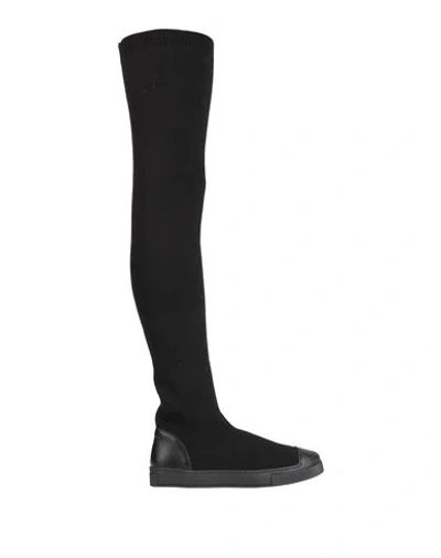 Fabiana Filippi Woman Boot Black Size 7 Wool, Acrylic, Polyamide, Elastane