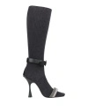 Fabiana Filippi Woman Boot Charcoal Size 6 Textile Fibers In Gray