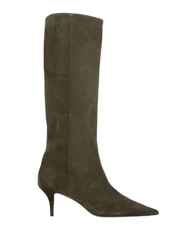 Fabiana Filippi Woman Boot Military Green Size 7 Leather