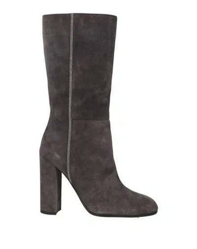 Fabiana Filippi Woman Boot Steel Grey Size 9 Soft Leather