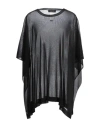 Fabiana Filippi Black Viscose Blend Cape In Black