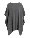 Fabiana Filippi Woman Cape Charcoal Size Onesize Virgin Wool, Silk, Cashmere In Gray
