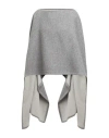 Fabiana Filippi Woman Cape Grey Size Onesize Virgin Wool In Grey