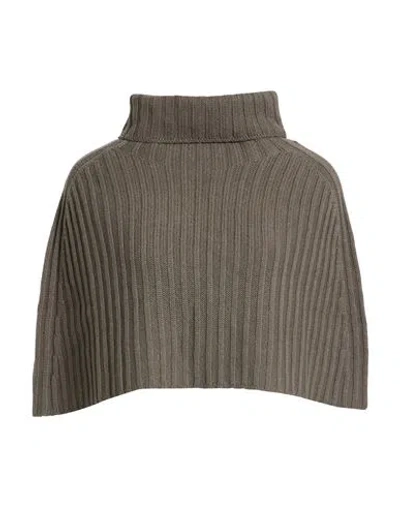 Fabiana Filippi Woman Cape Grey Size S Virgin Wool, Silk, Cashmere In Green