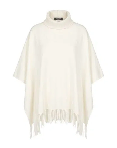 Fabiana Filippi Woman Cape Ivory Size Onesize Virgin Wool, Silk, Cashmere In White