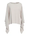 Fabiana Filippi Woman Cape Light Grey Size 10 Acetate, Silk