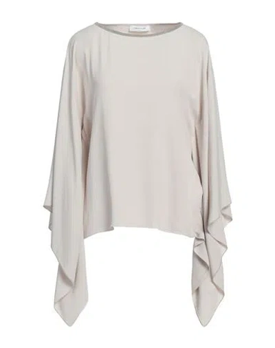 Fabiana Filippi Woman Cape Light Grey Size 10 Acetate, Silk In Grey