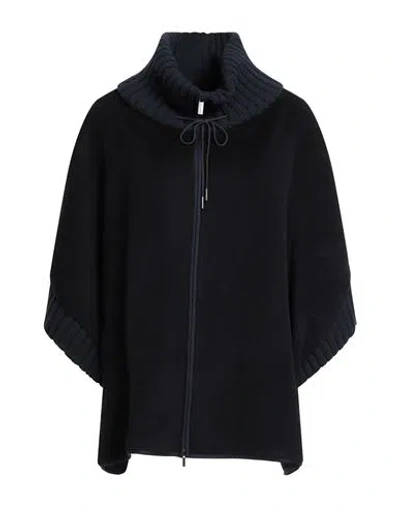 Fabiana Filippi Woman Cape Midnight Blue Size M Virgin Wool, Merino Wool, Silk, Cashmere