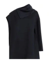 Fabiana Filippi Wool Cashmere One Sleeve Cape In Blue
