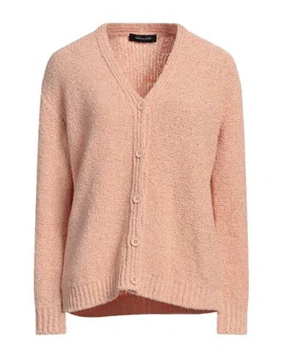Fabiana Filippi Woman Cardigan Apricot Size 6 Cotton, Polyamide, Nylon In Orange