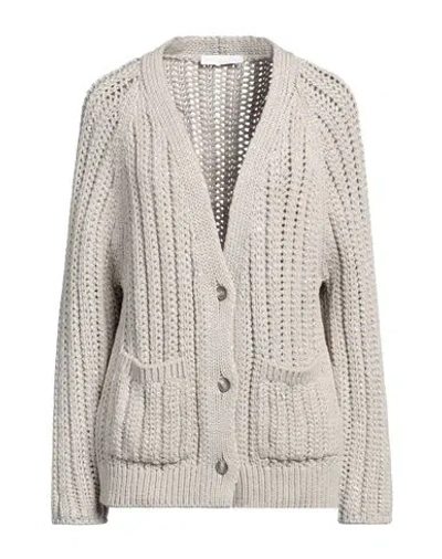Fabiana Filippi Woman Cardigan Beige Size 6 Cotton, Polyester
