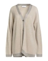 Fabiana Filippi Woman Cardigan Beige Size 8 Cotton, Viscose, Polyester In Neutral