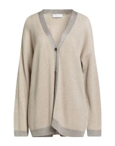 Fabiana Filippi Woman Cardigan Beige Size 8 Cotton, Viscose, Polyester In Neutral