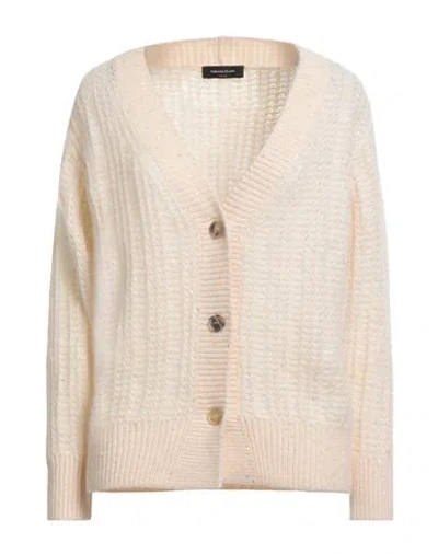 Fabiana Filippi Woman Cardigan Beige Size 8 Virgin Wool, Synthetic Fibers, Alpaca Wool, Mohair Wool, In Neutral