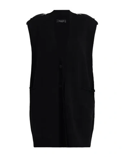 Fabiana Filippi Woman Cardigan Black Size 6 Cashmere, Wool, Ecobrass