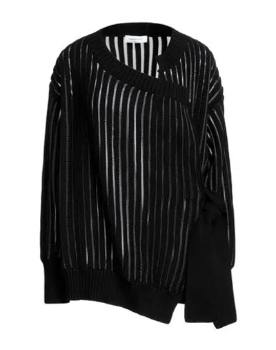 Fabiana Filippi Cotton Transparency Cardigan In Nero