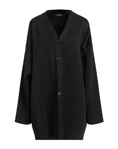 Fabiana Filippi Woman Cardigan Black Size 8 Viscose, Metallic Fiber, Nylon