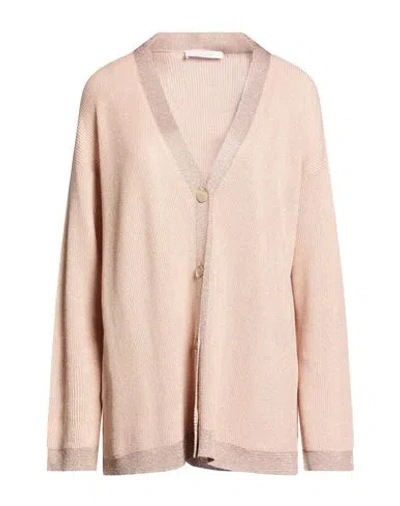Fabiana Filippi Woman Cardigan Blush Size 10 Cotton, Viscose, Polyester In Pink