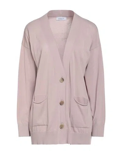 Fabiana Filippi Woman Cardigan Blush Size 4 Cotton, Ecobrass In Pink