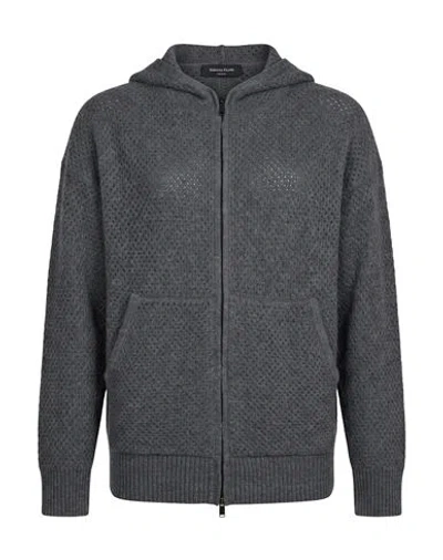 Fabiana Filippi Woman Cardigan Charcoal Size 4 Virgin Wool, Silk, Cashmere In Gray