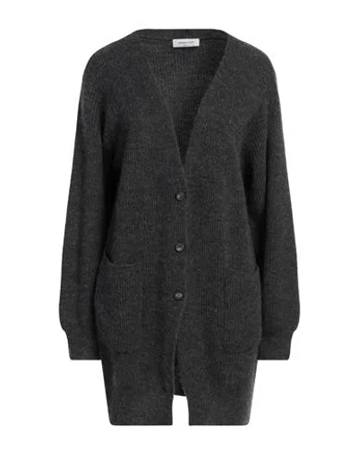 Fabiana Filippi Woman Cardigan Charcoal Size 8 Virgin Wool, Wool, Polyamide, Silk, Cashmere In Grey