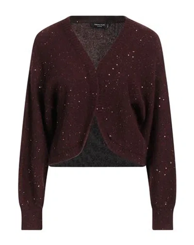 Fabiana Filippi Woman Cardigan Chocolate Brown Size 12 Wool, Silk, Cashmere, Alpaca Wool, Polyester