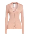 Fabiana Filippi Woman Cardigan Copper Size 6 Viscose, Metallic Fiber In Pink
