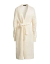 Fabiana Filippi Woman Cardigan Cream Size 4 Mohair Wool, Polyamide In Yellow