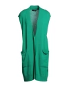 Fabiana Filippi Woman Cardigan Green Size 10 Cashmere, Wool, Ecobrass