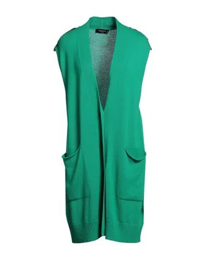 Fabiana Filippi Woman Cardigan Green Size 10 Cashmere, Wool, Ecobrass