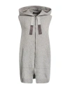Fabiana Filippi Woman Cardigan Grey Size 10 Cashmere, Polyamide, Polyester, Ecobrass In Gray