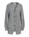 Fabiana Filippi Woman Cardigan Grey Size 0 Virgin Wool, Wool, Polyamide, Silk, Cashmere In Grey