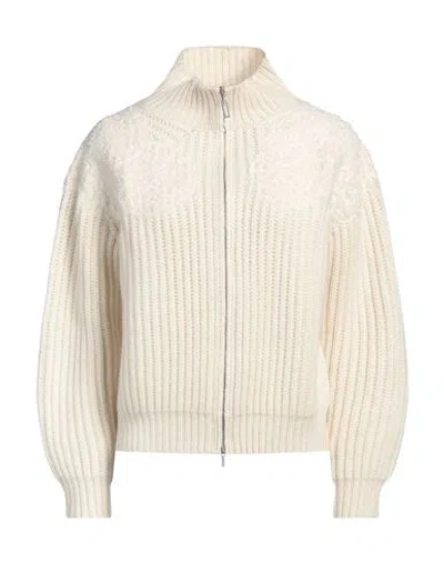 Fabiana Filippi Woman Cardigan Ivory Size 8 Cashmere, Virgin Wool In White