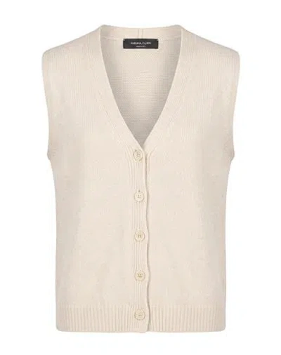 Fabiana Filippi Woman Cardigan Ivory Size 4 Cashmere In Gray