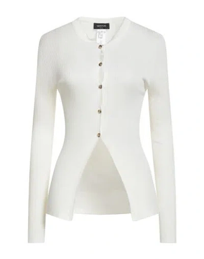 Fabiana Filippi Woman Cardigan Ivory Size 4 Silk, Cotton In White
