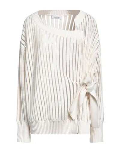 Fabiana Filippi Woman Cardigan Ivory Size 6 Cotton, Nylon In White