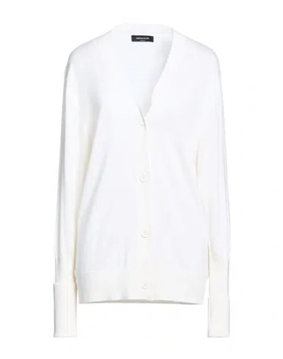 Fabiana Filippi Woman Cardigan Ivory Size 8 Wool, Silk In White